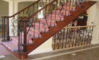 Open Stair with Metal Balusters