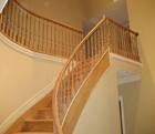 All Oak Stair with Hollow Balusters