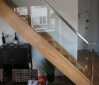 Box Stair with Metal Rail and Glass Panel